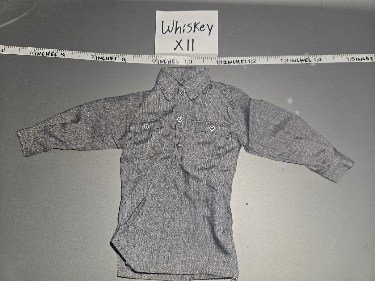 1/6 Scale WWII German Grey Work Shirt