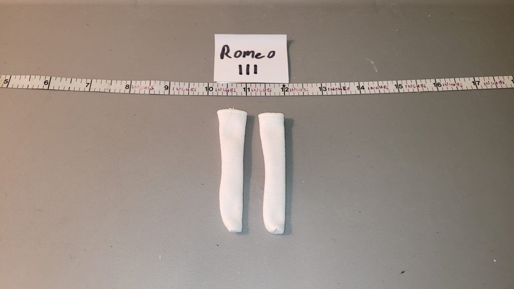 1:6 Scale Modern Era White Socks