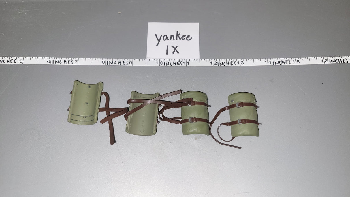 1:6 Scale WWII German Gas Mask Cape Pouch Lot