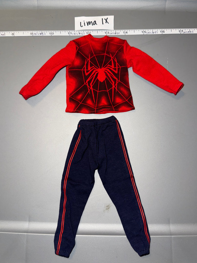 1:6 Scale Spider-Man Clothes - Shirt Pants - Marvel Comic Book