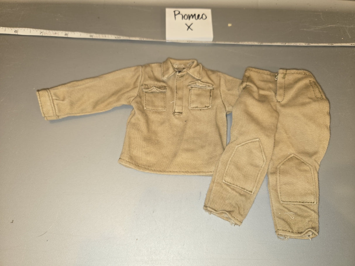 1/6 Scale WWII British Desert Uniform Shirt and Trousers Set - Romeo X