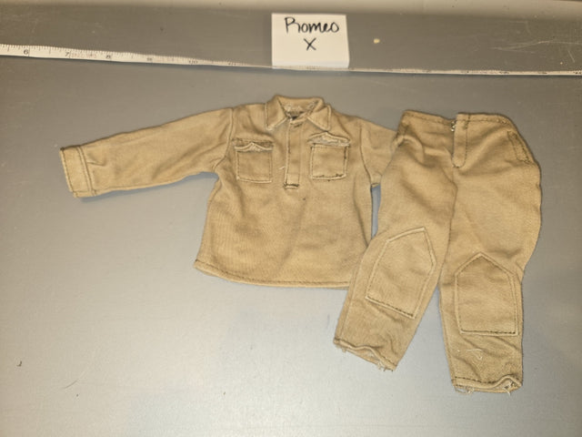 1/6 Scale WWII British Desert Uniform Shirt and Trousers Set - Romeo X