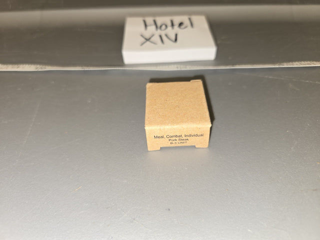 1/6 Scale WWII US Meal Combat Individual Pork Steak B-3 Unit Ration Box - Hotel XIV