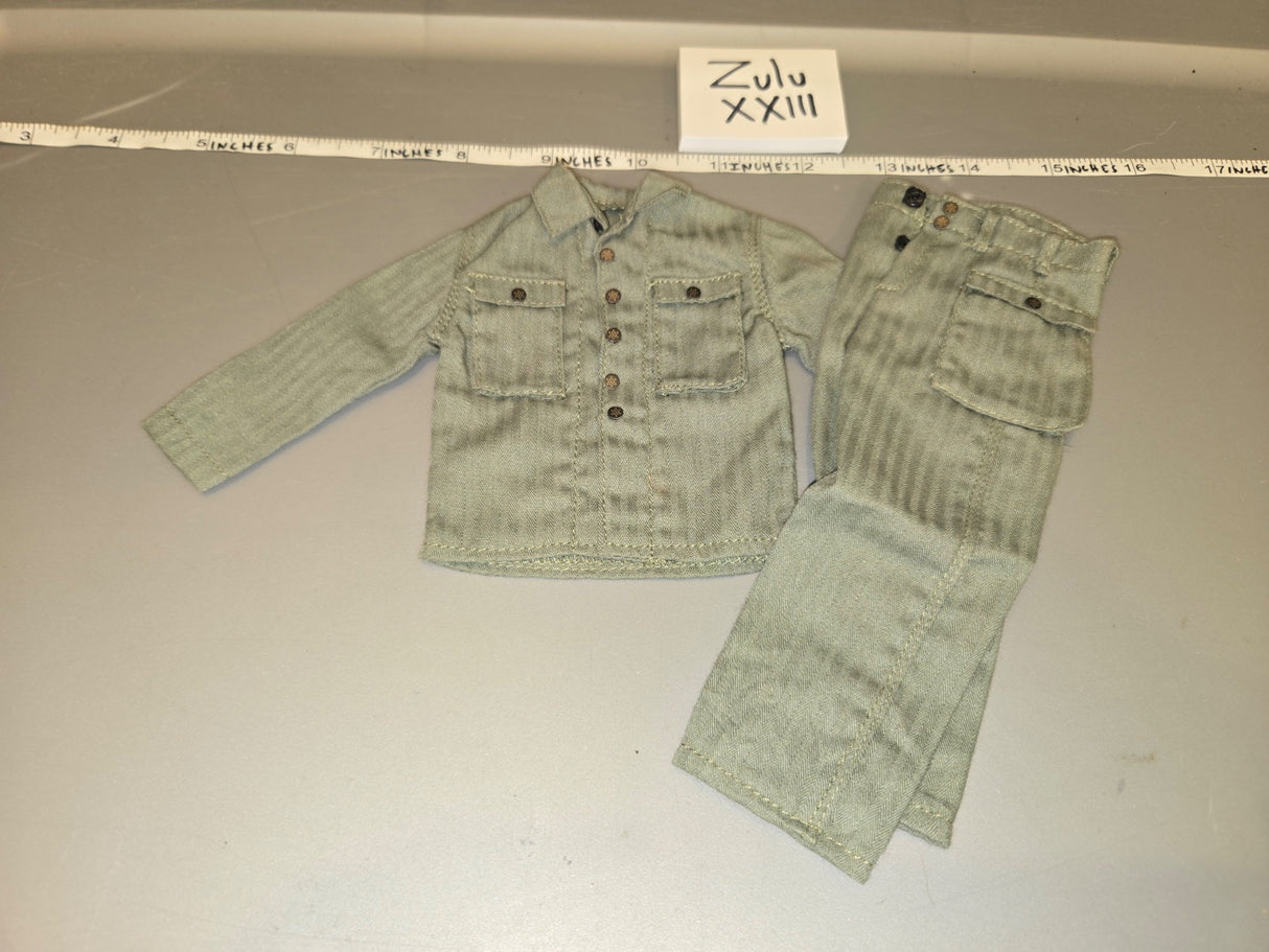 1/6 Scale WWII US Fatigue Uniform Shirt and Trousers