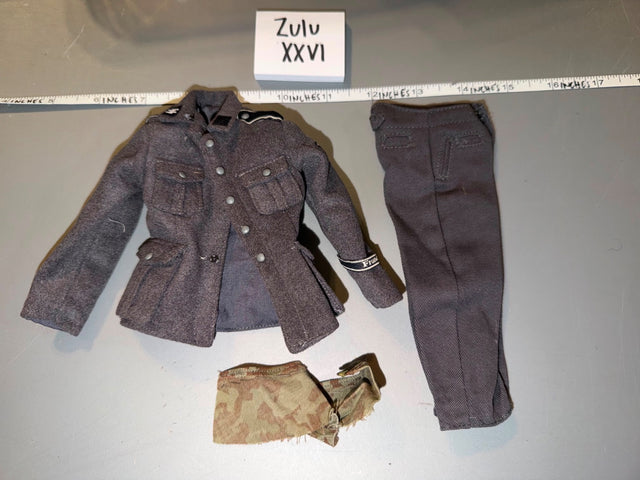 1/6 Scale WWII German Waffen Uniform Set with Camouflage Accessory
