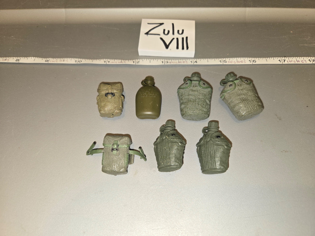 1/6 Scale Vietnam US Canteen and Pouch Lot - Zulu VIII