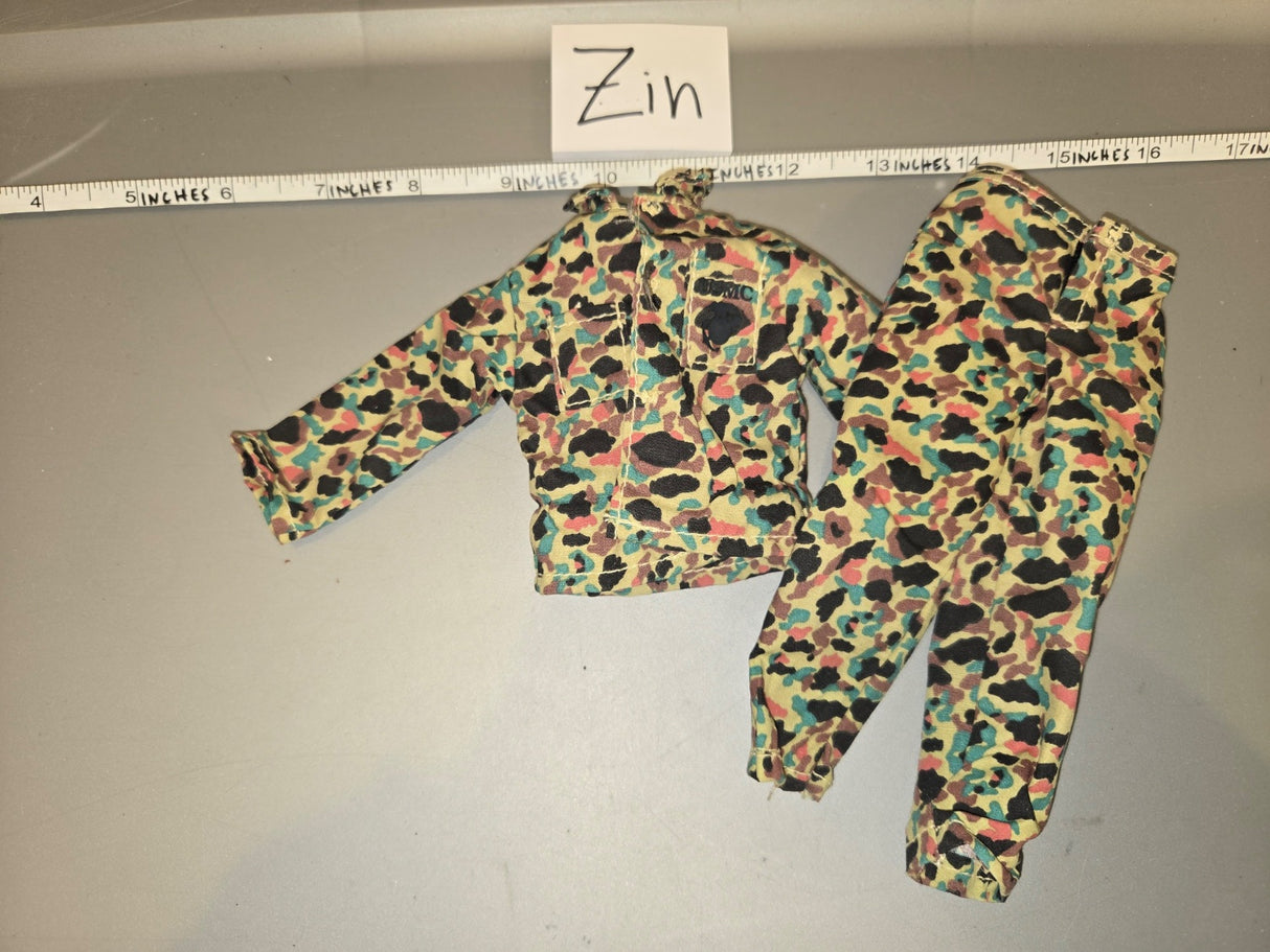 1/6 Scale WWII USMC Frog Skin Camouflage Uniform - Zin