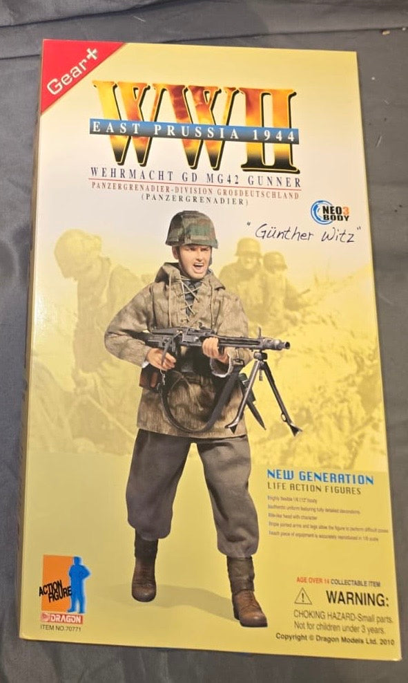 1/6 Scale WWII GERMAN Panzergrenadier Machine Gunner  Gunther Witz -  NIB Dragon