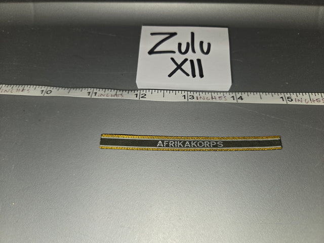 1/6 Scale WWII German Afrika Korps Cuff Title - Zulu XII
