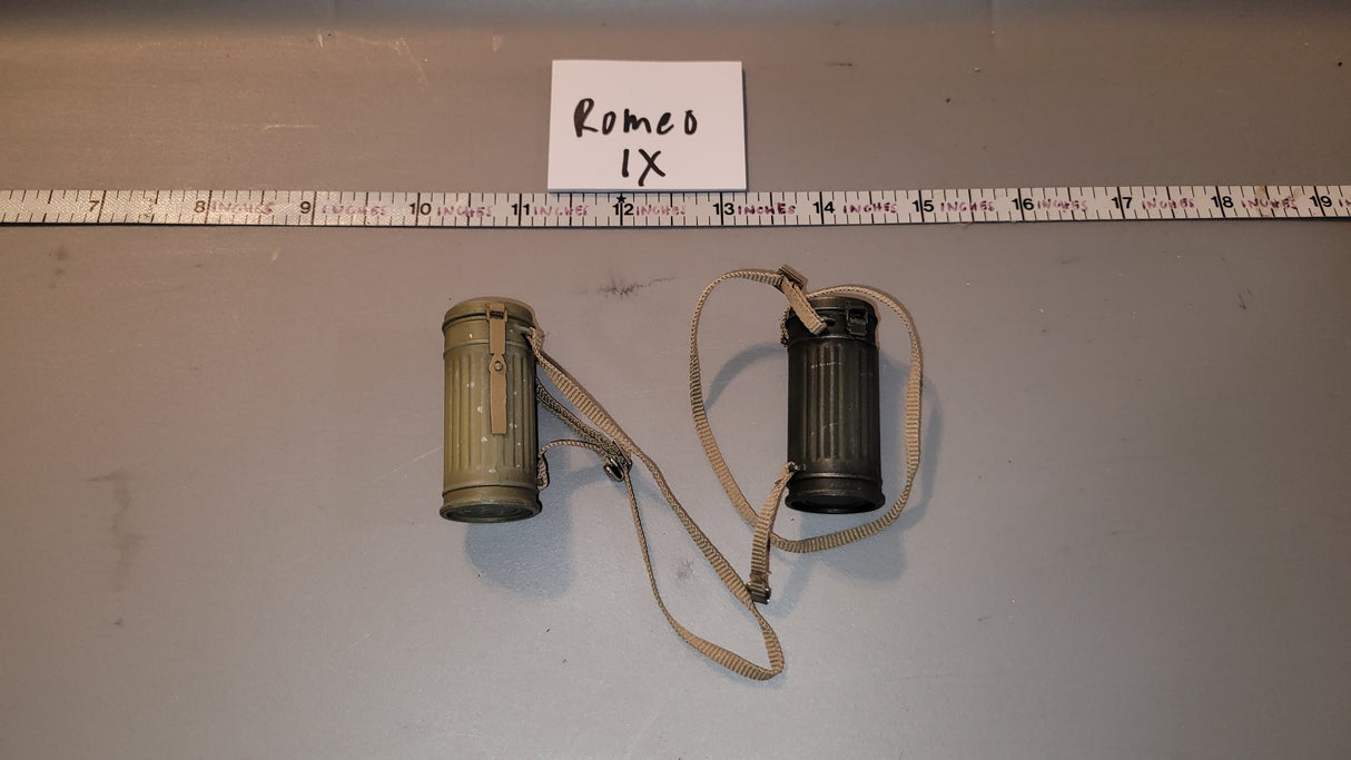 1:6 WWII German Gas Mask Canister Lot