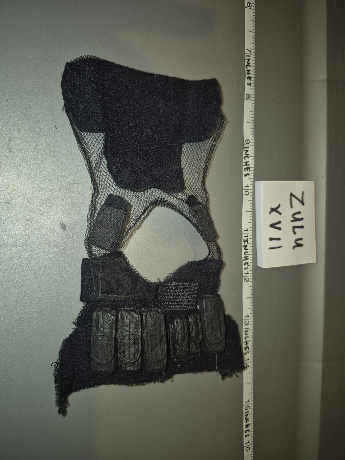 1/6 Scale Modern Era Black Tactical Chest Rig - Zulu XVII