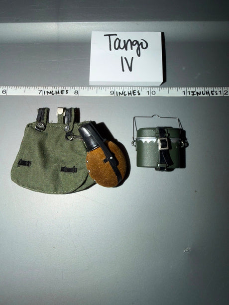 1/6 Scale WWII German Canteen with Cover and Mess Kit Set - Tango IV