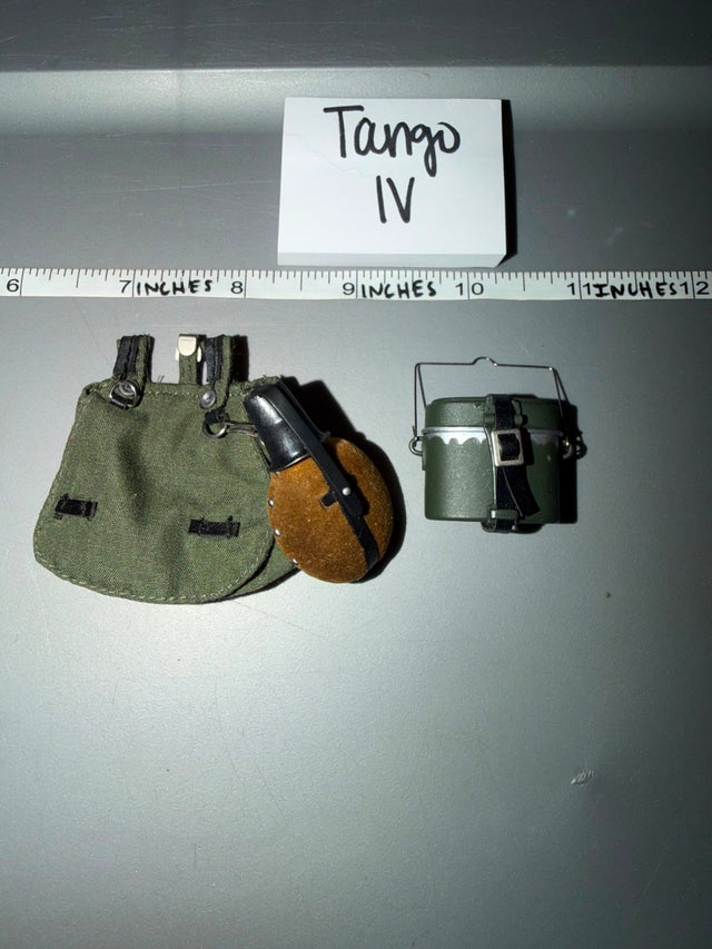 1/6 Scale WWII German Canteen with Cover and Mess Kit Set - Tango IV