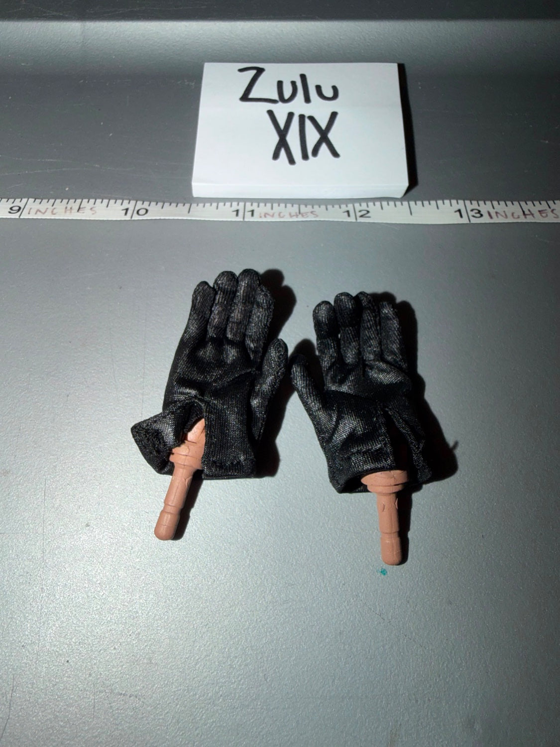 1/6 Scale Modern Era Black Tactical Gloved Hands