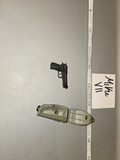 1/6 Scale WWII German Pistol and Holster - Mike VII