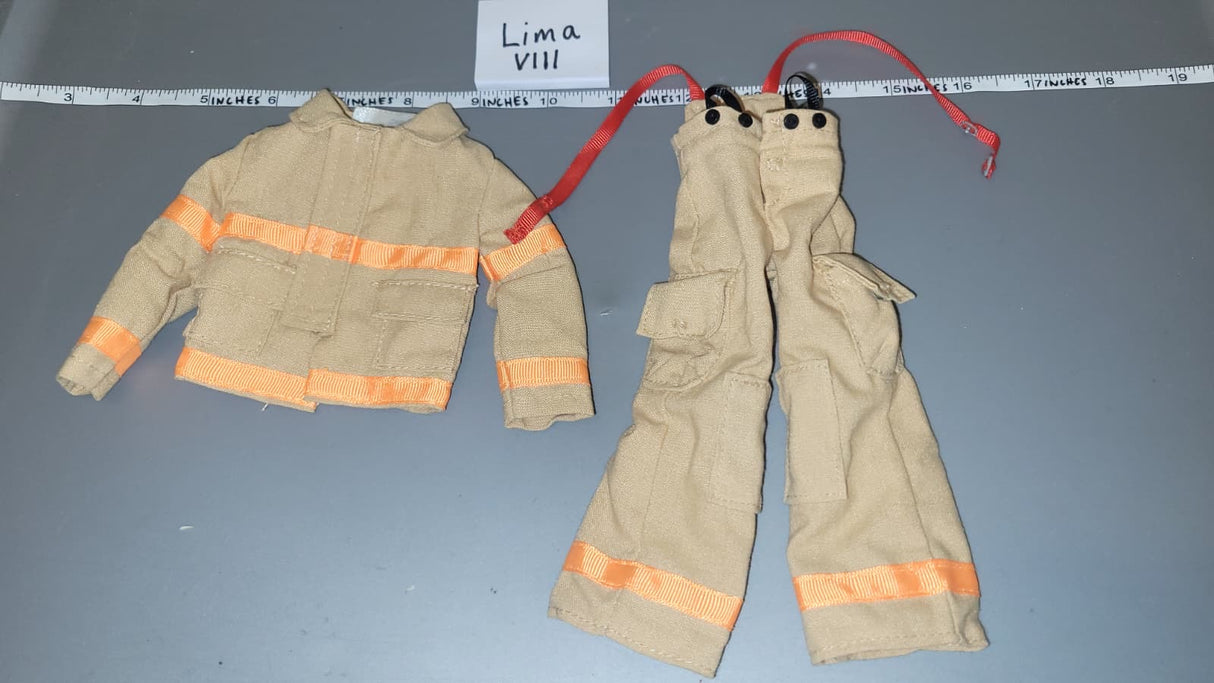 1/6 Scale Modern Era Firefighter Bunker Gear Uniform