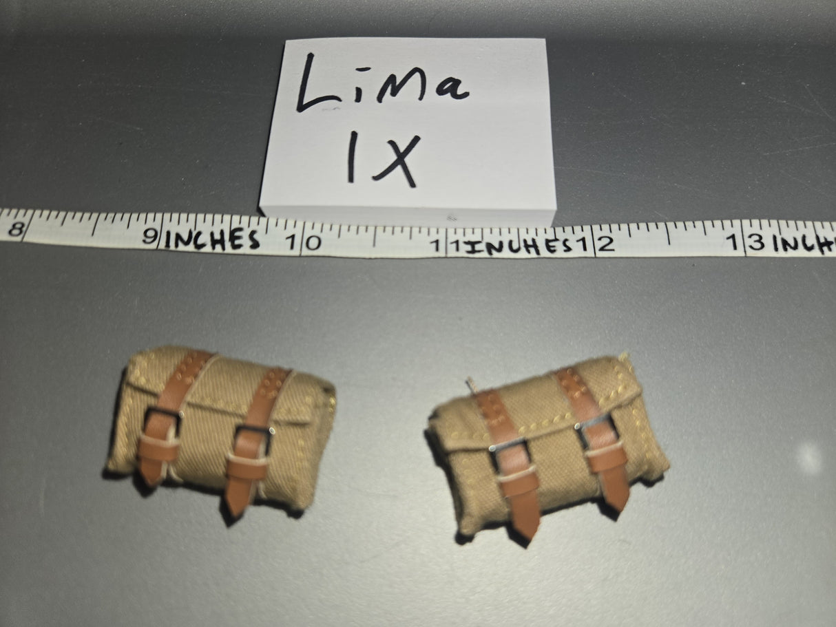 1/6 Scale WWII Japanese Leather Rifle Ammunition Pouches  - IQO