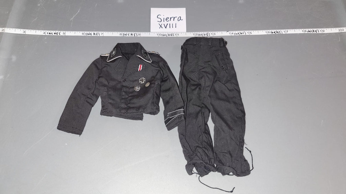 1/6 Scale WWII German Panzer Black Tanker Uniform