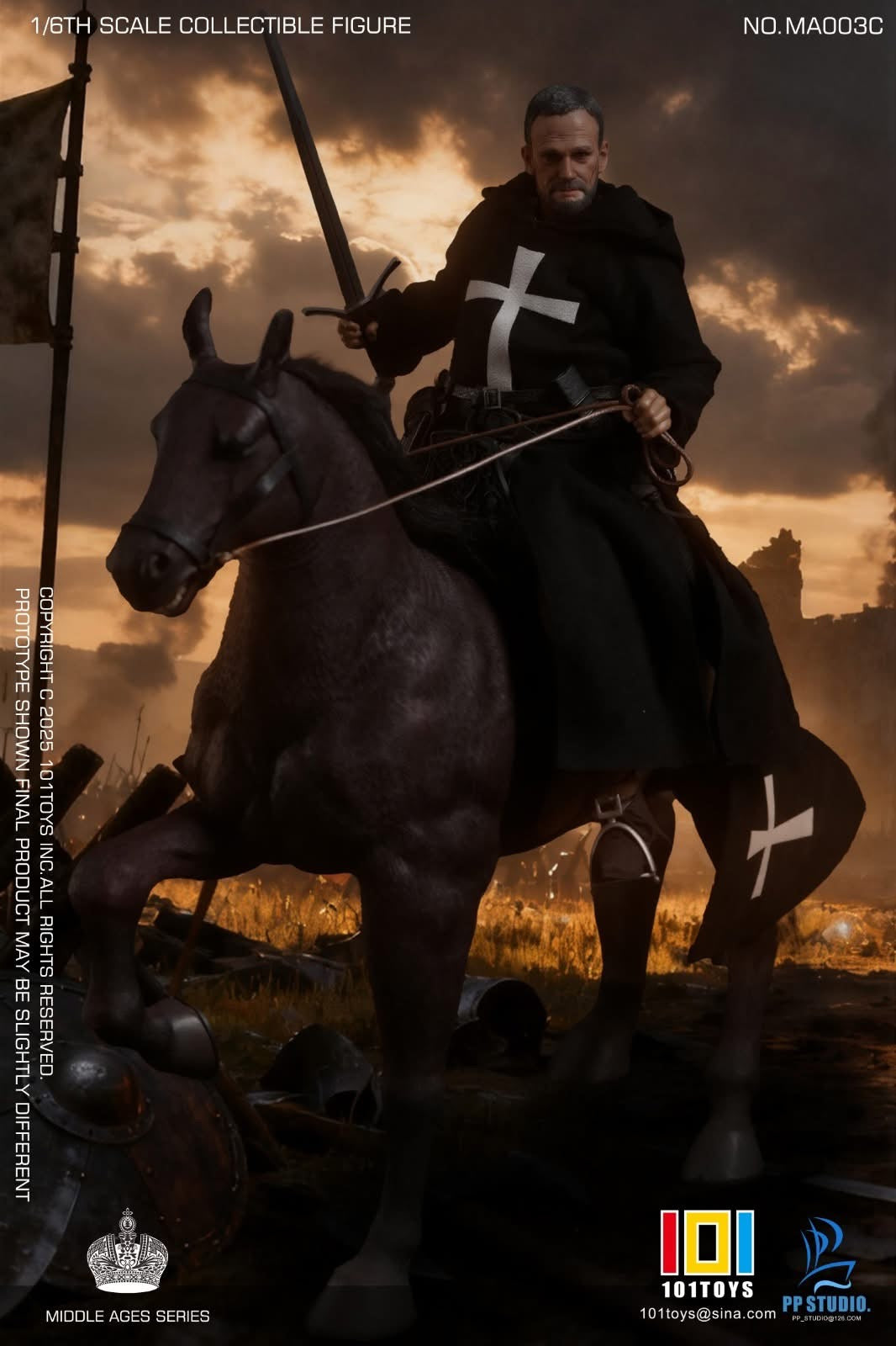 *Preorder* 101TOYS x PP STUDIO  1/6 Medieval Kingdom of Heaven Hospital Knight 101toy- MA003C