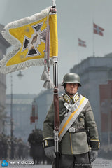 1/6 Scale WWII German Cavalry Standard Bearer Dress Uniform Figure - NIB DID D80193