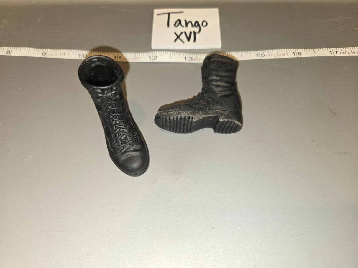 1/6 Scale Modern Era Black Combat Boots - Tango XVI