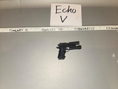 1/6 Scale Modern Era Pistol with Suppressor and Tactical Light - Echo V