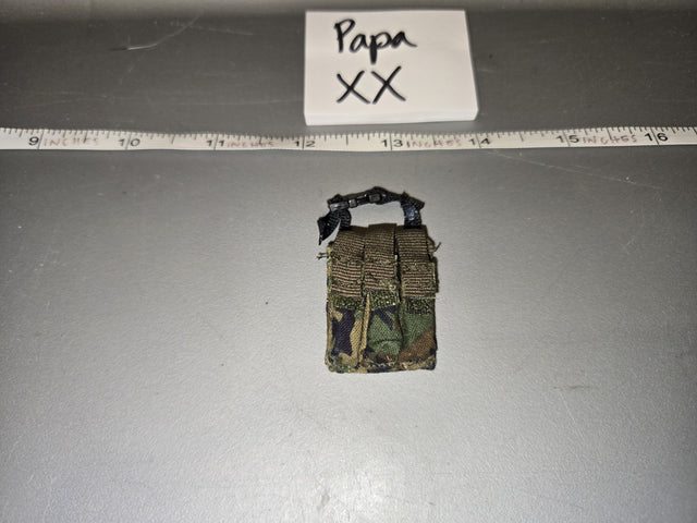 1/6 Scale Modern Era Woodland MOLLE Double Magazine Pouch - Papa XX
