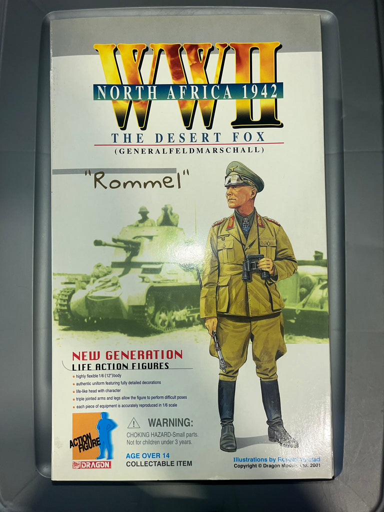 1/6 Scale WWII German General Rommel Afrika Korps  - NIB Dragon