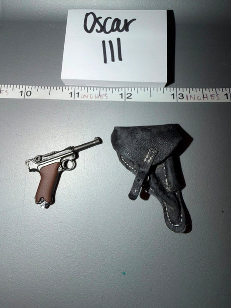 1/6 Scale WWII German Luger P08 Pistol and Holster
