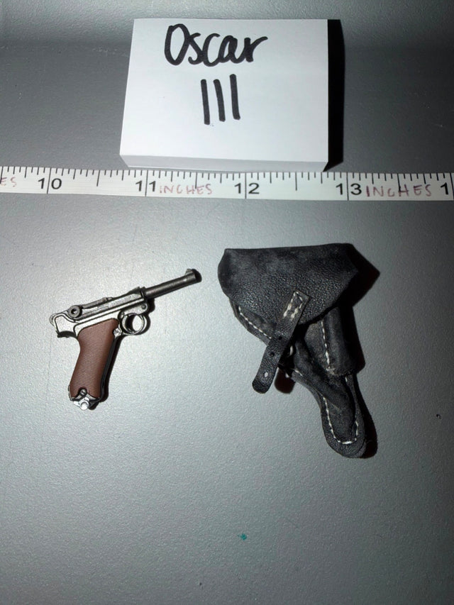 1/6 Scale WWII German Luger P08 Pistol and Holster