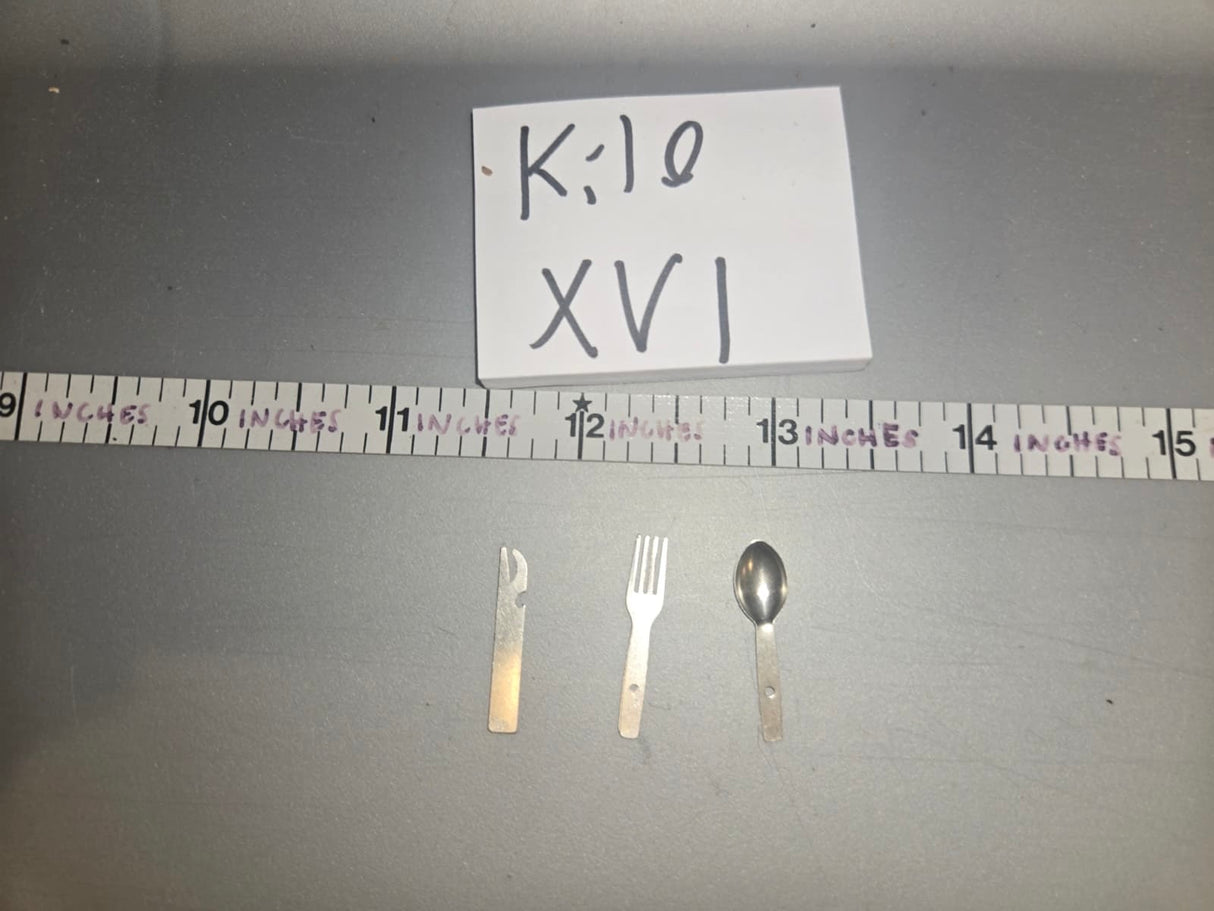 1/6 Scale WWII German Mess Kit Silverware Utensil Lot