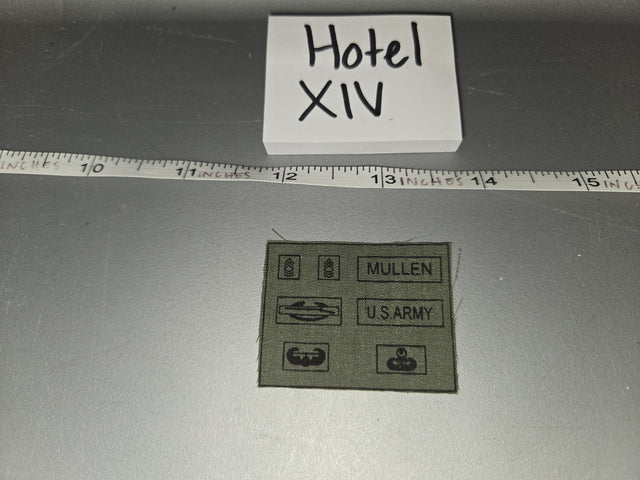 1/6 Scale Modern US Army Name and Branch Tape Patch Set - Hotel XIV