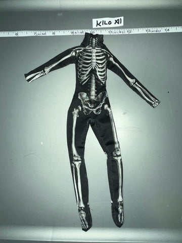 1/6 Scale Modern Female Skeleton Body Suit Costume