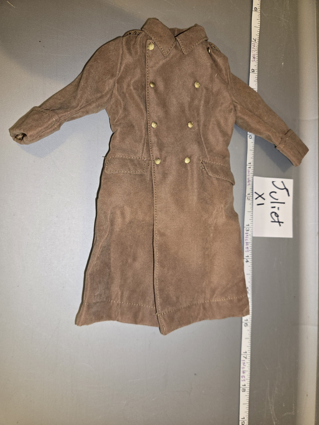 1/6 Scale WWII German Afrika Korps Brown Great Coat