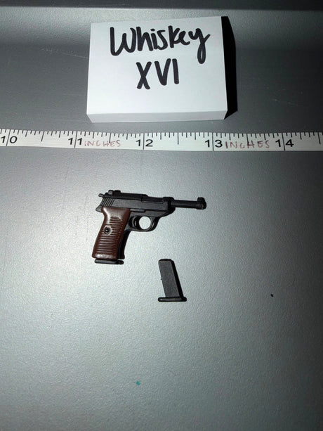 1/6 Scale WWII German Walther P38 Pistol with Magazine