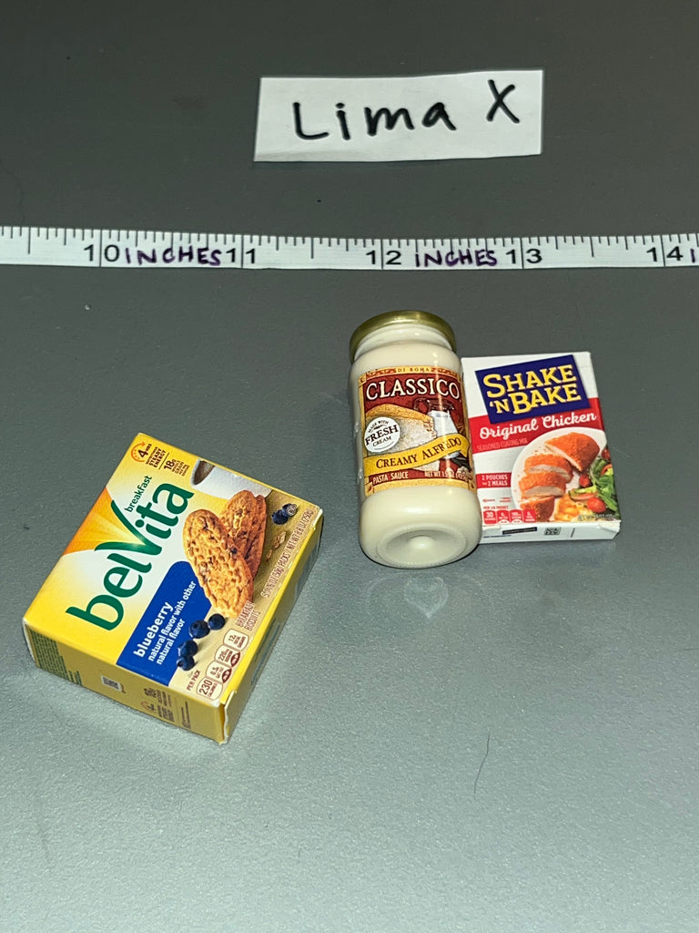 1/6 Scale Modern Era Food / Kitchen / Grocery Item Lot - Diorama Item