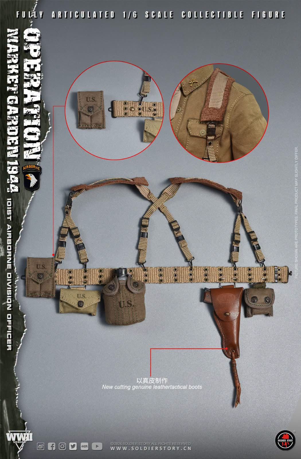 *Preorder* 1/6 Scale WWII US 101st Airborne Paratrooper Officer Operation Market Garden - Soldier Story - SS145