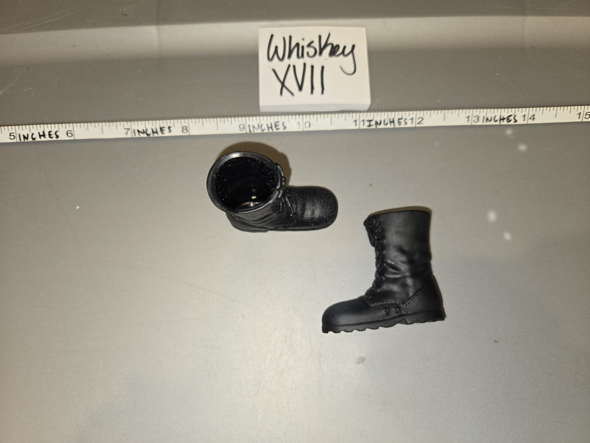 1/6 Scale Modern Era Black Combat Boot Set - Whiskey XVII