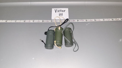 1:6 WWII German Gas Mask Canister Lot