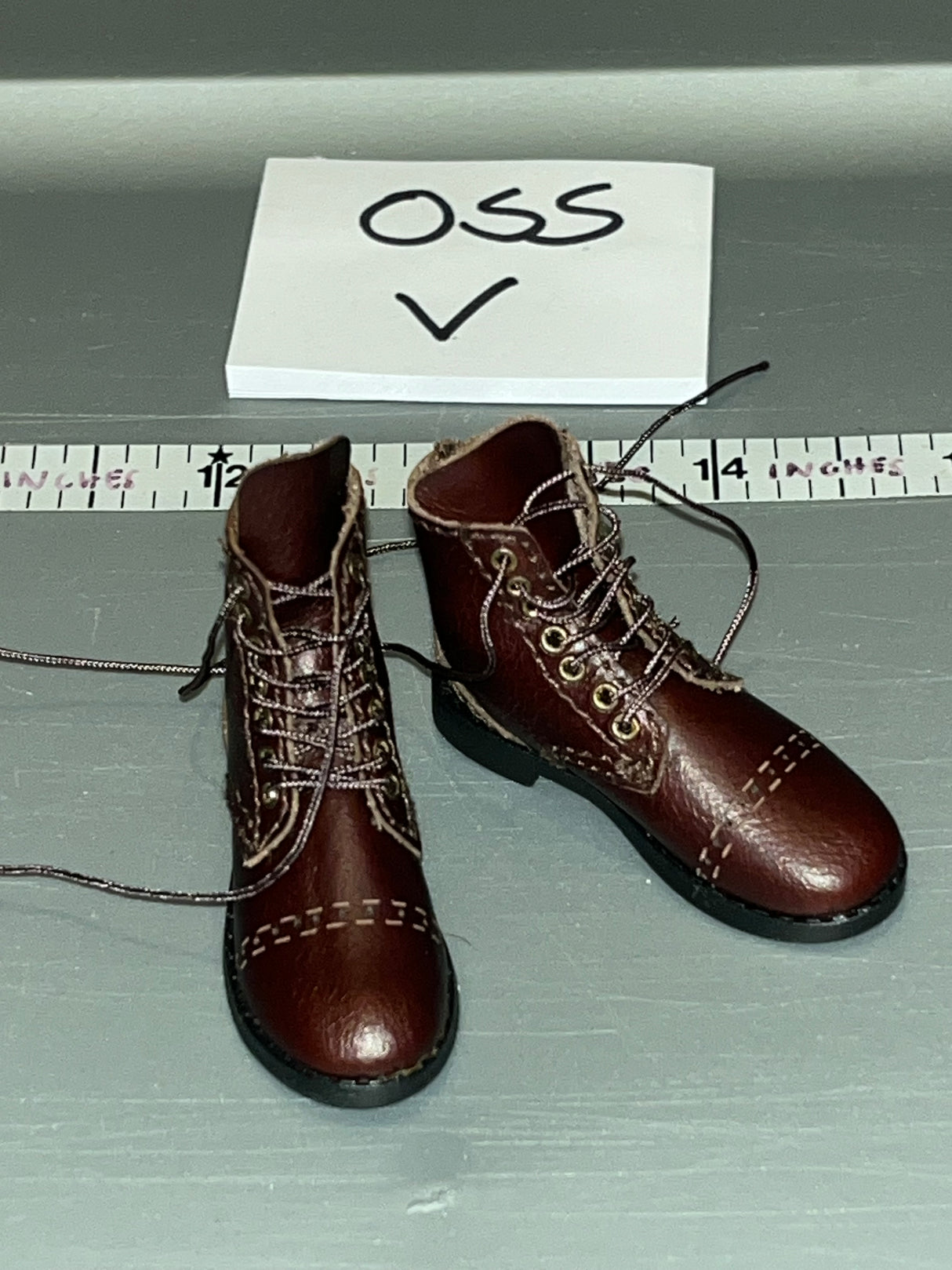 1:6 Scale WWII US Tanker Boondocker Boots - Coon Ass Loader - Facepool