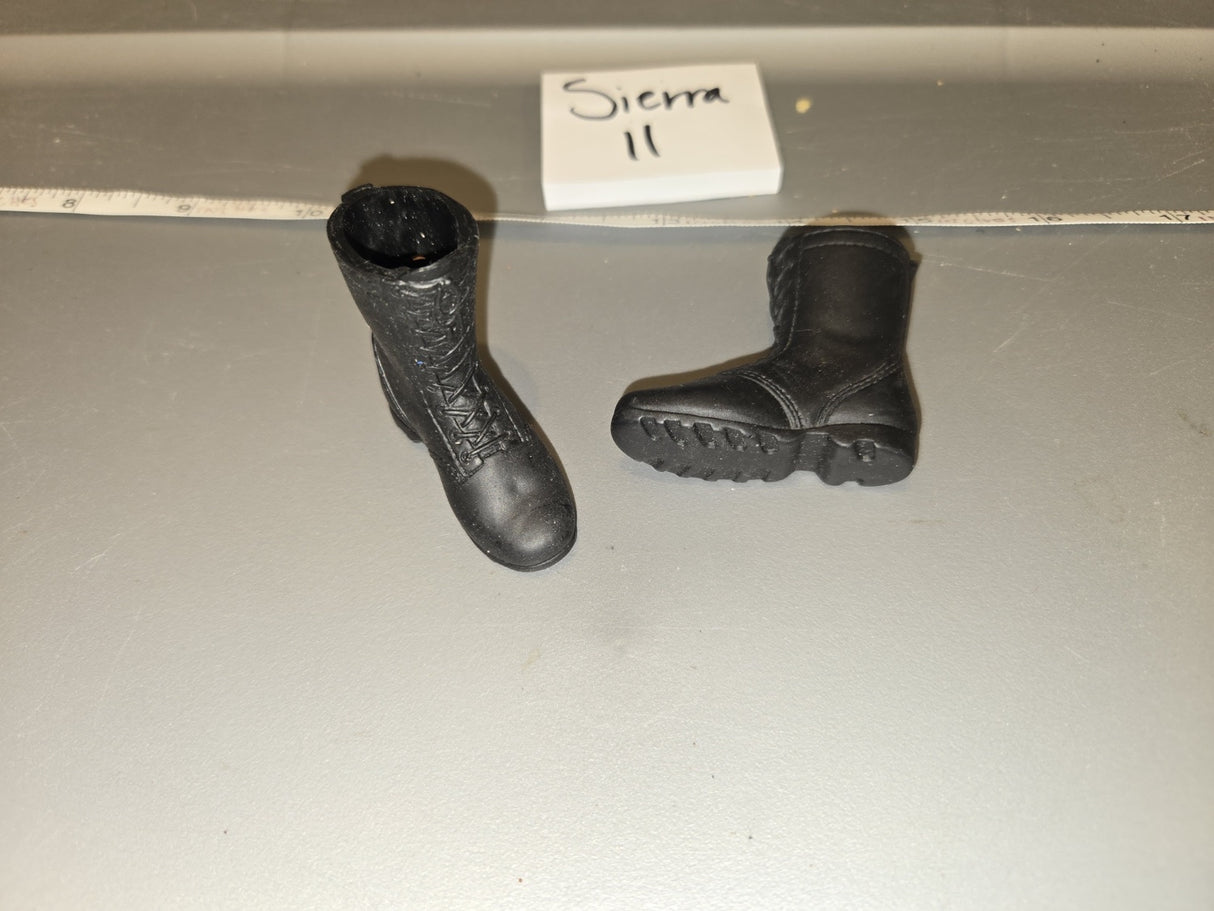 1/6 Scale Modern Era Black Combat Boots - Sierra II