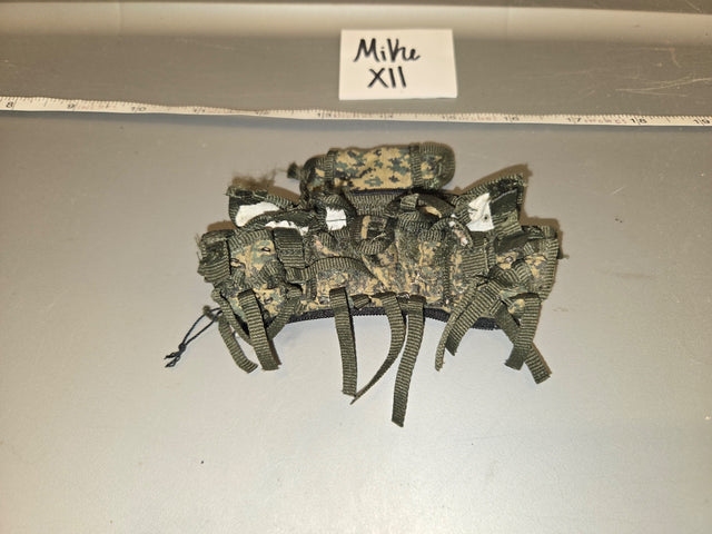 1/6 Scale Modern Era USMC MARPAT Woodland MOLLE Tactical Vest - MiVre XII