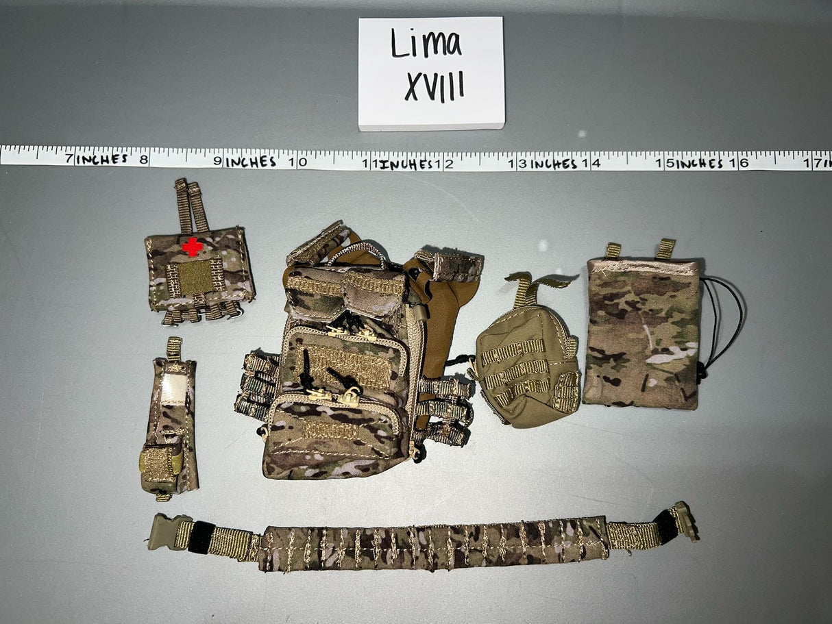 1/6 Scale Modern Web Multicam Body Armor Gear Lot