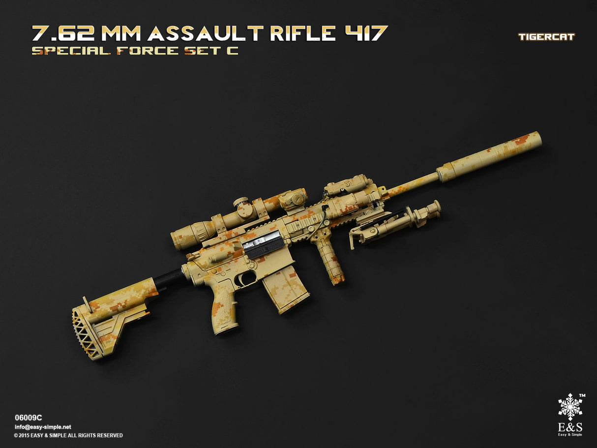 1/6 Scale Modern Era ASSAULT RIFLE 417 Weapons Set - NIB Easy and Simple Set C - MiscVII