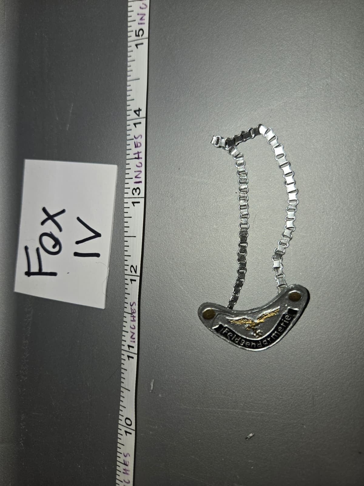 1:6 WWII German Military Police Neck Chain - Luftwaffe