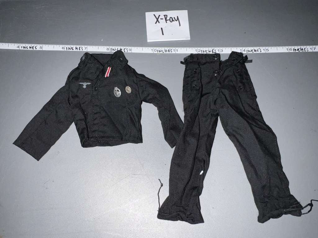 1/6 Scale WWII German Panzer Black Tanker Uniform