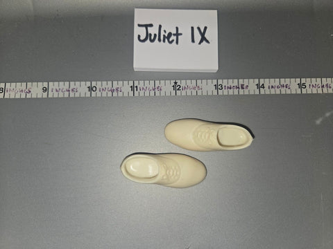 1/6 Scale Modern White Dress Shoes
