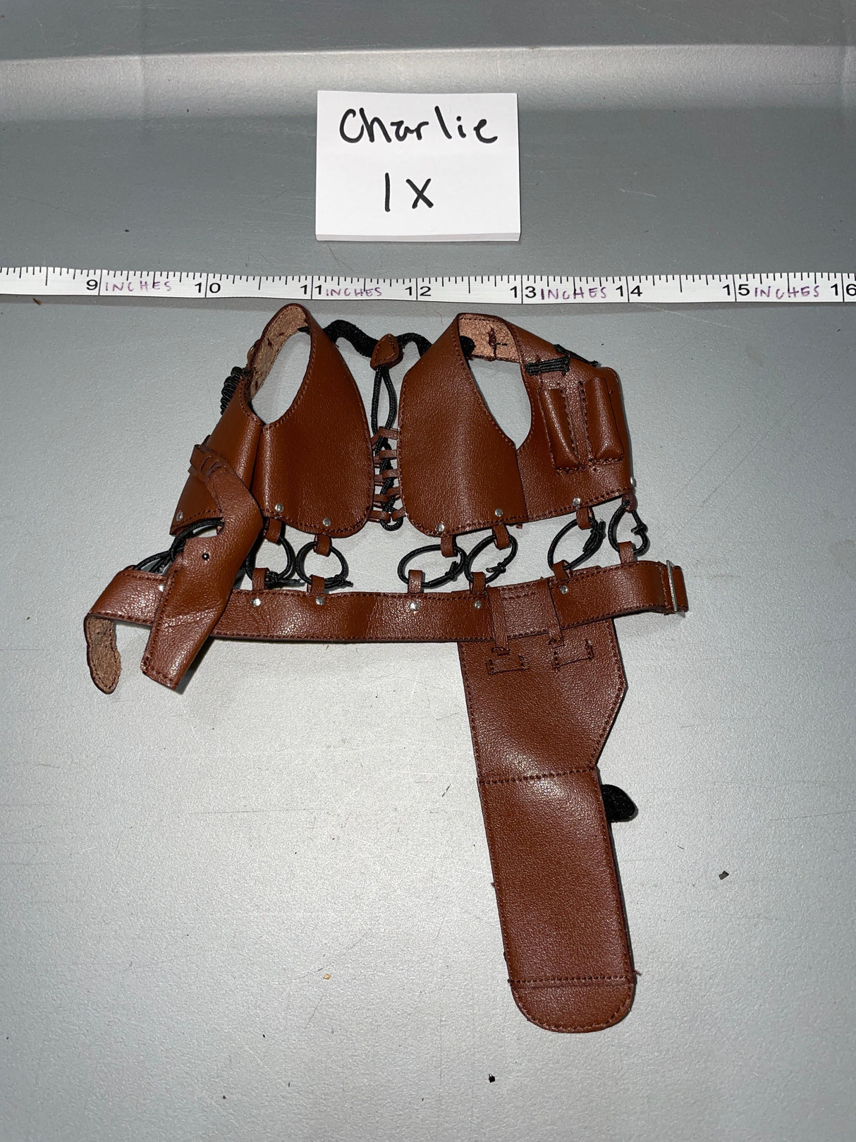 1:6 Modern Era Leather Shoulder Holster Chest Rig - Redman Leon