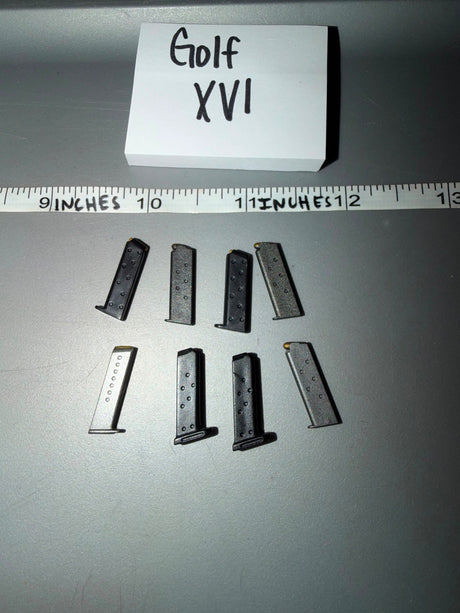 1/6 Scale WWII German Pistol Magazine Lot - Golf XVI