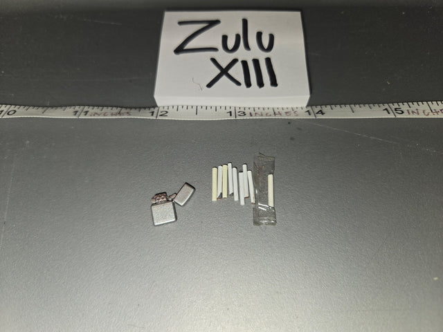 1/6 Scale Vietnam Era Zippo Lighter and Cigarette Lot - Zulu XIII